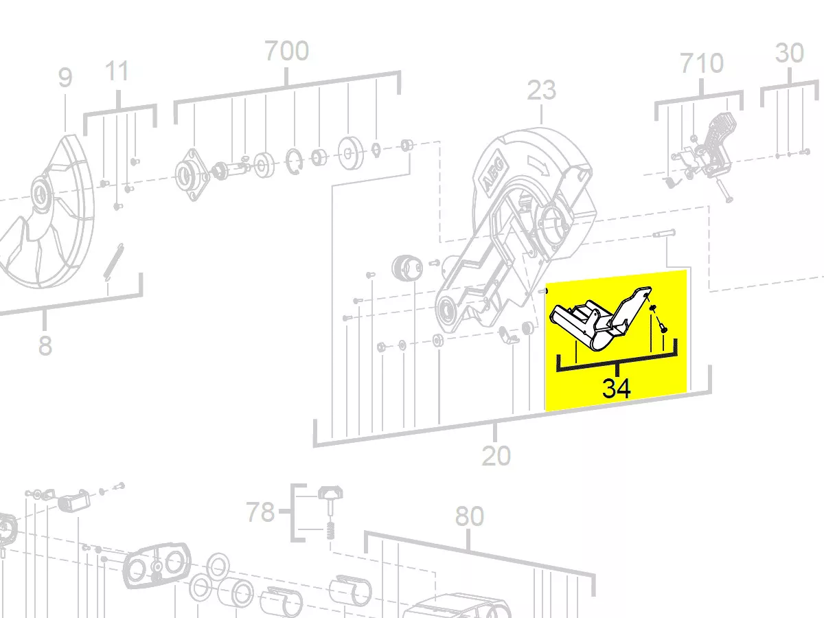 dispositif aspiration réf. 4931446287 AEG